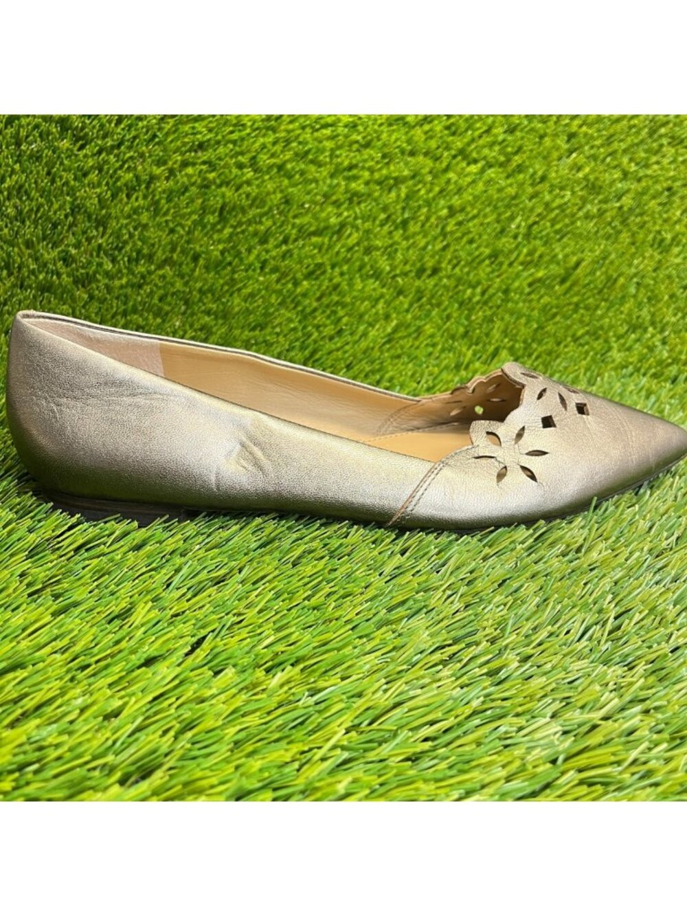 Lauren Ralph Lauren Allayana Womens Size 8.5‎ Bronze Gold Casual Flats Shoes